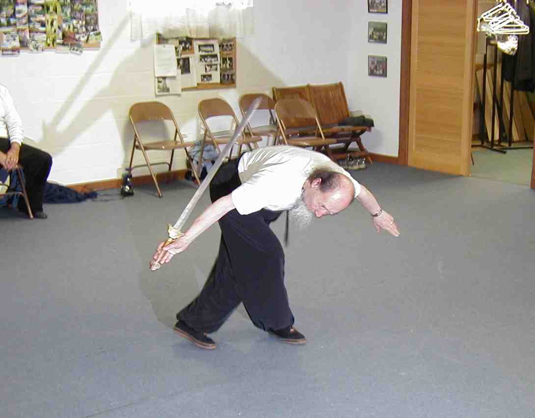 Prof. Duan demonstrating Tai Chi Sword